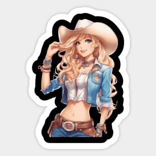 Wild West Woman Sticker